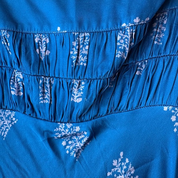 Ciao Lucia Dress Nera Silky Floral Printed Deep Blue Midi Slip Dress Size M - Picture 6 of 11